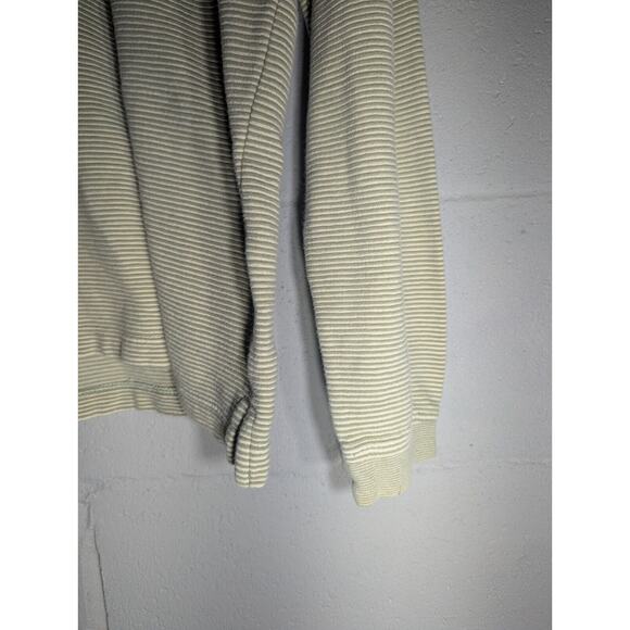 Geoffrey Beene 100% Cotton Green Striped Long Sleeve With Buttons, Size Large - Picture 3 of 5